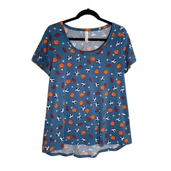 Lularoe Women M Classic T Sports Pattern Basketball Baseball Soccer Comfort - Picture 5 of 7